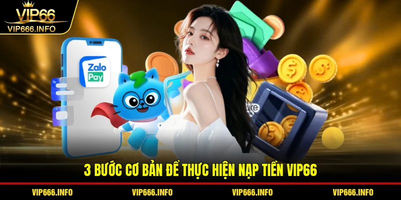 3 bước cơ bản để thực hiện nạp tiền VIP66