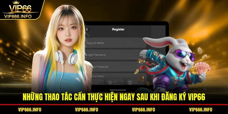 Những thao tác cần thực hiện ngay sau khi đăng ký VIP66
